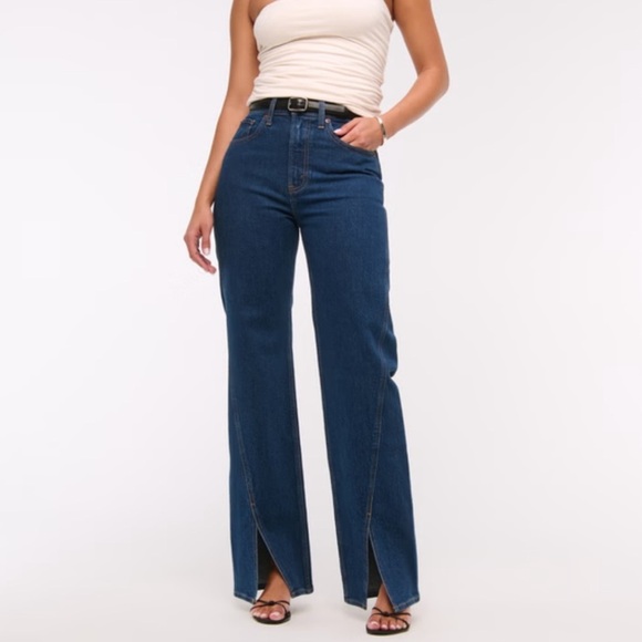 Abercrombie & Fitch Denim - Abercrombie & fitch High Rise 90s Relaxed Split-Vent Hem Jean 29 short NWT